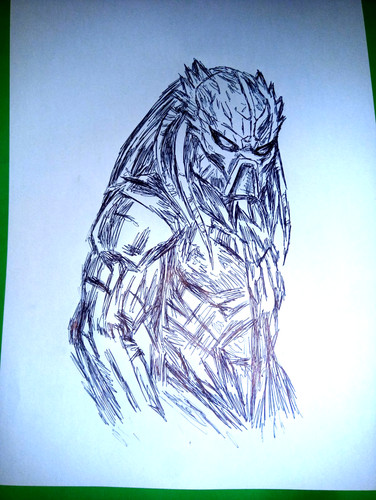 Disegno predator film arte - di,