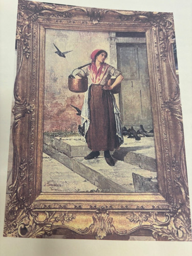 Quadro antico olio tela - quadro, su