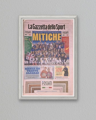 Quadro italia volley campione - quadro,