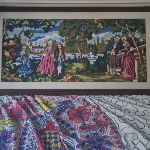 Quadro ricamo canvas scena - quadro, su