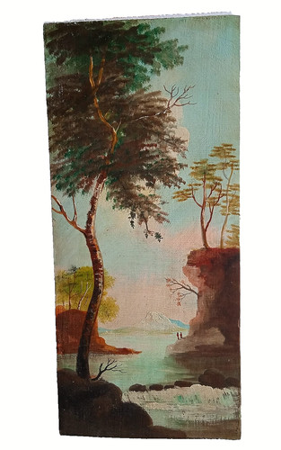Quadro antico paesaggio scuola - paesaggio,