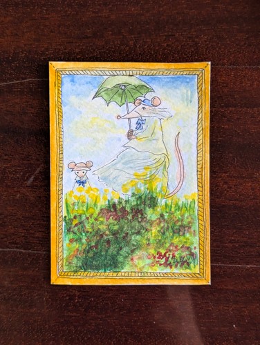 Aceo original watercolor - aceo,