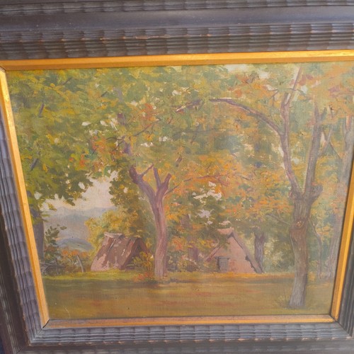 Quadro antico paesaggio bosco - quadro,