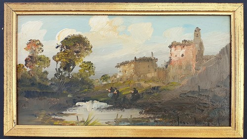Olio tavola quadro dipinto - olio,