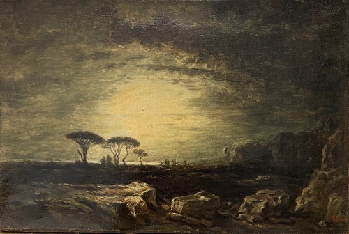 Quadro antico félix ziem - quadro,