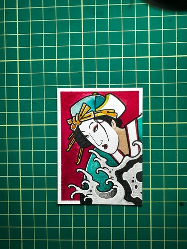 Aceo original ink painting - original,