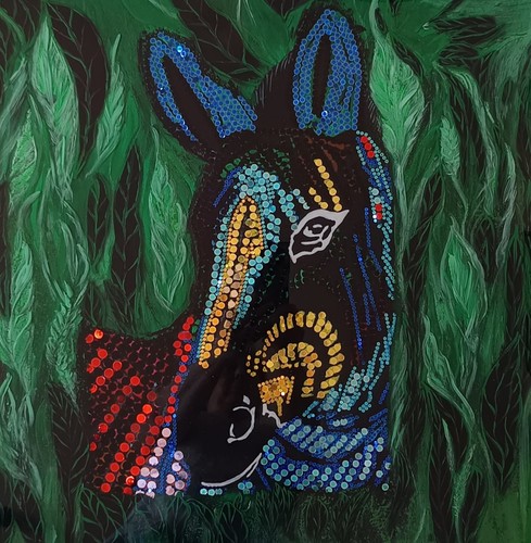 Handmade 50x50 zebra - handmade, cm