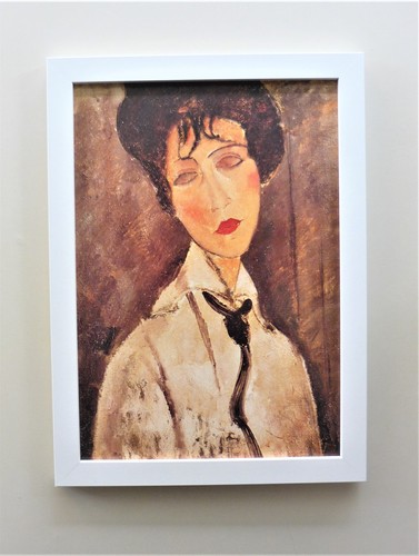 Quadro donna con cravatta nera - quadro,