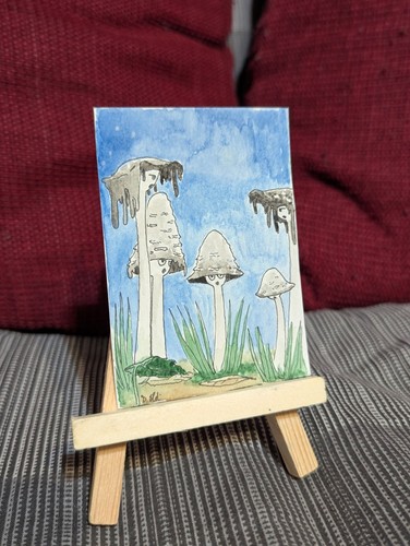 Aceo original mushroom - aceo,