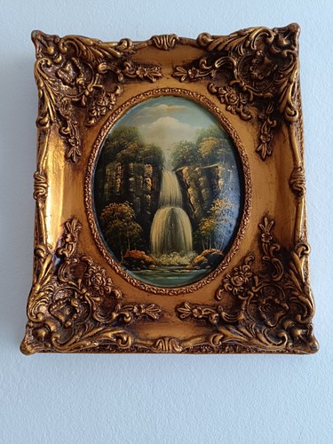 Quadro cascata con - , cornice