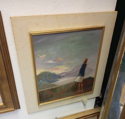 Quadro dipinto paesaggio - , con