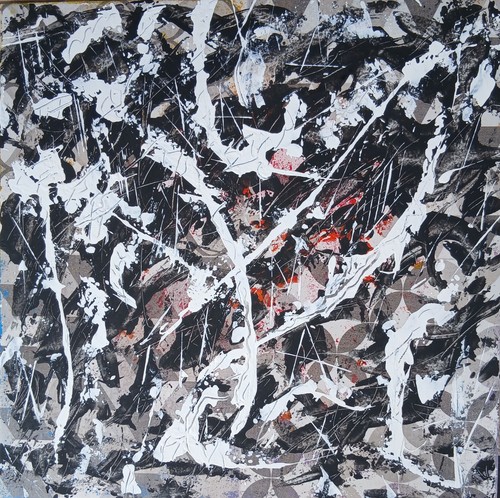 Quadro astratto moderno - , bianco
