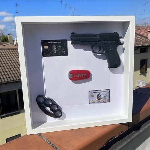 Quadro teca shadow box con