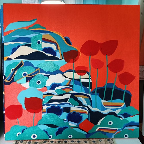 Abstract acrylic technique - abstract,