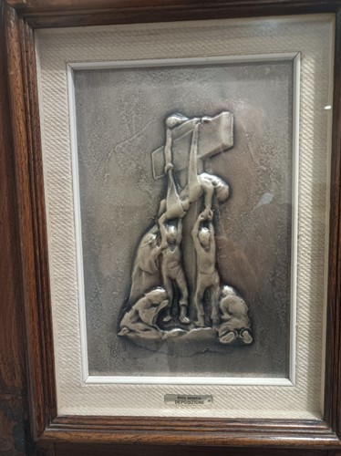 Quadro lastra argento - su,