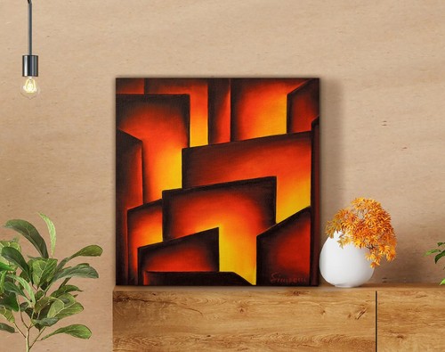Dipinto olio tela - su, 20x20