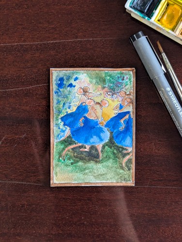 Aceo original watercolor - aceo,
