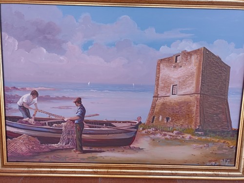 Quadro olio tela - tela, sicilia