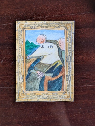 Aceo original watercolor - original,