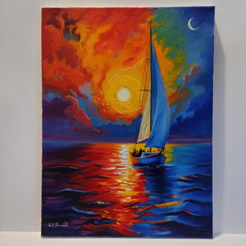 Quadro pittura olio tela - a,