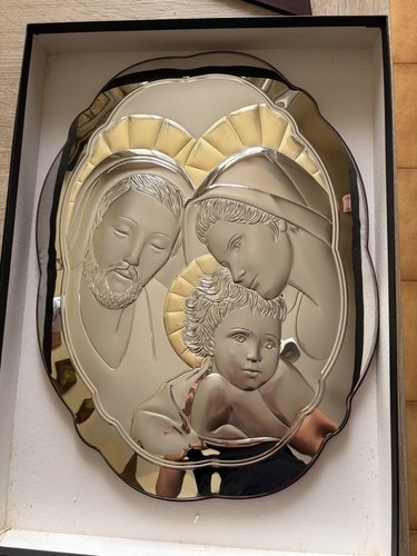 Quadro con placca argento - con, in